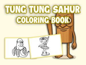 Spēle Tung Tung Sahur krāsojamā grāmata online