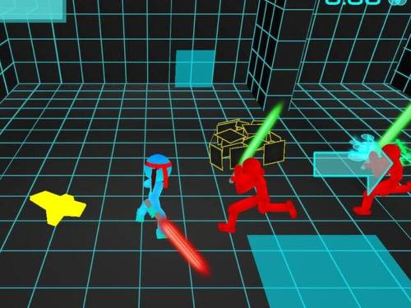Spēle Stickman neona zobenu cīņa online