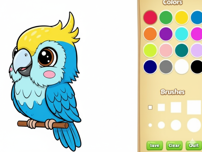 Spēle Kawaii dzīvnieku krāsojamā grāmata online
