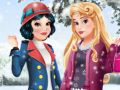 Spēle Ziemas mode Aurorai un Sniegbaltītei online