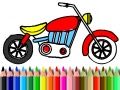 Spēle Atpakaļ skolā: Motociklu krāsošana online