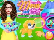 Spēle Mamma un Teilors mazgā drēbes online Spēle Mamma un Teilors mazgā drēbes online