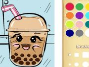 Spēle Boba tējas krāsojamā grāmata bērniem online