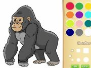 Spēle Gorilla krāsojamā grāmata bērniem online