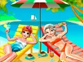 Spēle Elzas un Annas Pludmales Selfij online Spēle Elzas un Annas Pludmales Selfij online