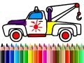 Spēle Atpakaļ skolā: Krāsošana ar kravas automašīnām online