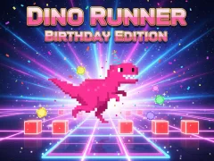 Spēle Dino Runner dzimšanas dienas izdevums online