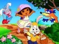 Spēle Dora Priecīgas Lieldienas. Atrodi atšķirības online Spēle Dora Priecīgas Lieldienas. Atrodi atšķirības online