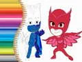 Spēle Krāsojamā grāmata PJ Masks online Spēle Krāsojamā grāmata PJ Masks online