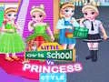 Spēle Mazās meitenes skola pret princeses stilu online