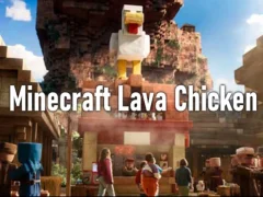 Spēle Minecraft lavas vistas gaļa online
