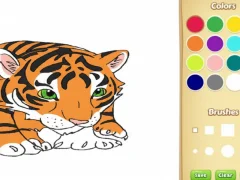 Spēle Baby Tiger krāsojamā grāmata online