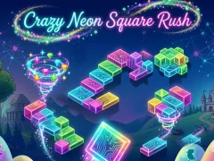 Spēle Trakais Neon Square Rush online