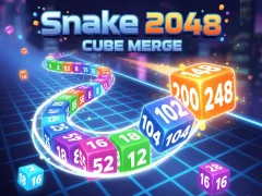 Spēle Snake 2048: Cube Merge online
