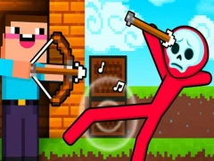 Spēle Noob Archer vs Stickman Zombie online