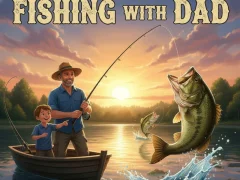 Spēle Makšķerēšana ar tēti online