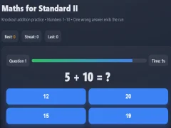 Spēle Matemātika II standartam online