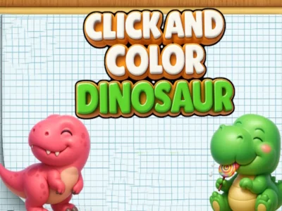 Spēle Noklikšķiniet un krāsas dinozauri online