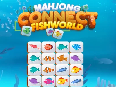 Spēle Mahjong Connect zivju pasaule online