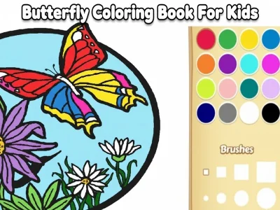 Spēle Tauriņu krāsojamā grāmata bērniem online