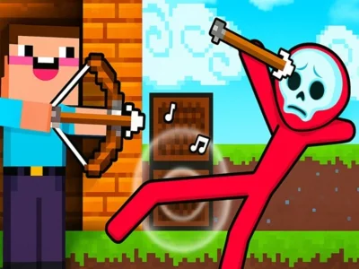Spēle Noob Archer vs Stickman Zombie online