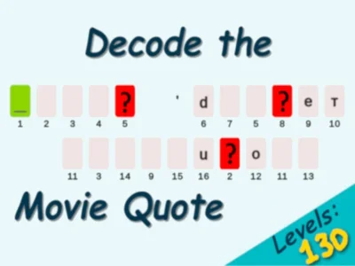 Spēle Atšifrēt filmas citātu online