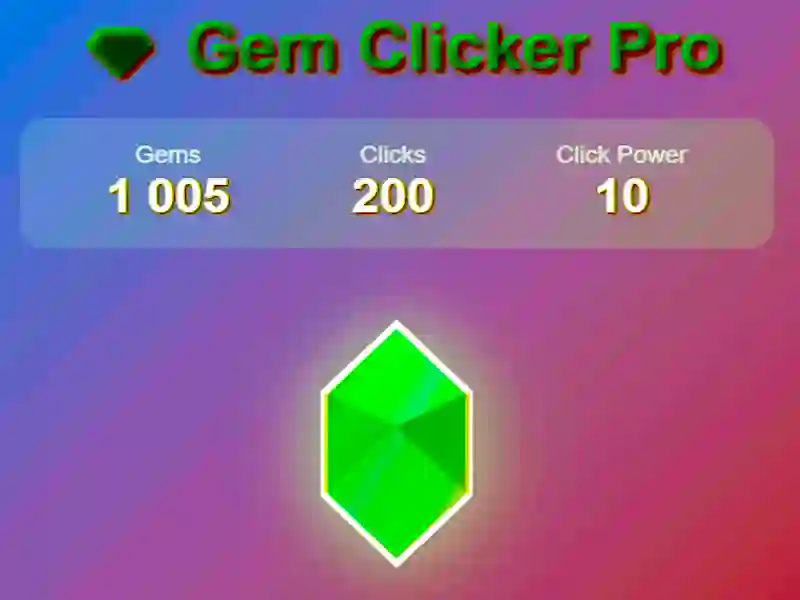 Spēle Gem Clicker Pro online Spēle Gem Clicker Pro online