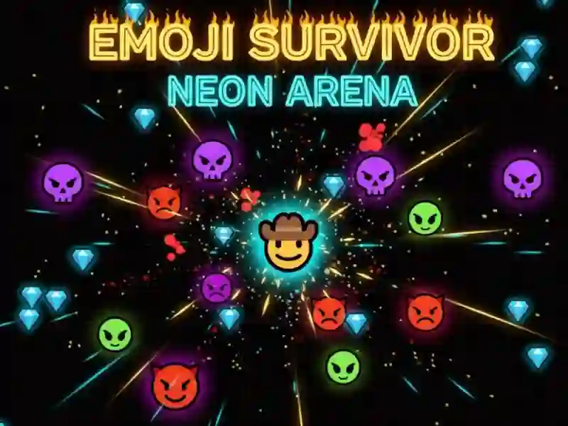 Spēle Emoji Survivor — Neona arēna online