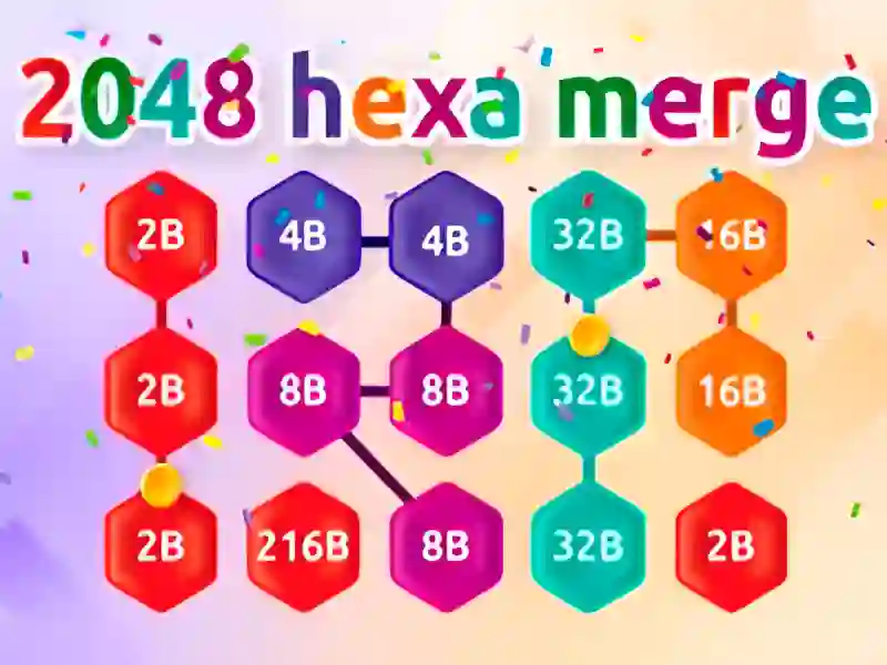 Spēle 2048 Hex ķēdes sapludināšana online