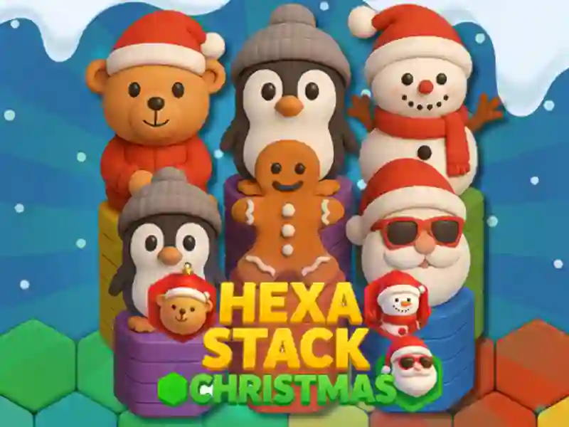 Spēle Hexa Stack Ziemassvētki online