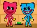 Spēle Kissy Missy un Huggy Wuggy online Spēle Kissy Missy un Huggy Wuggy online