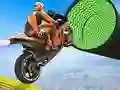Spēle Motociklu triku brauciens online Spēle Motociklu triku brauciens online