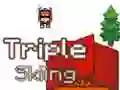 Spēle Trīskāršu Slēpošana 2D online Spēle Trīskāršu Slēpošana 2D online