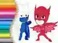 Spēle Krāsojamā grāmata PJ Masks online Spēle Krāsojamā grāmata PJ Masks online
