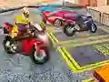 Spēle Smago motociklu pilsētas stāvvietas spēle 3D online