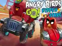 Spēle Angry Birds Go! Paslēptās zvaigznes online