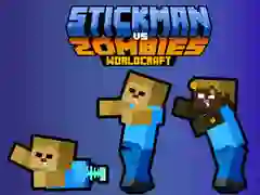 Spēle Stickman pret zombijiem WorldCraft online