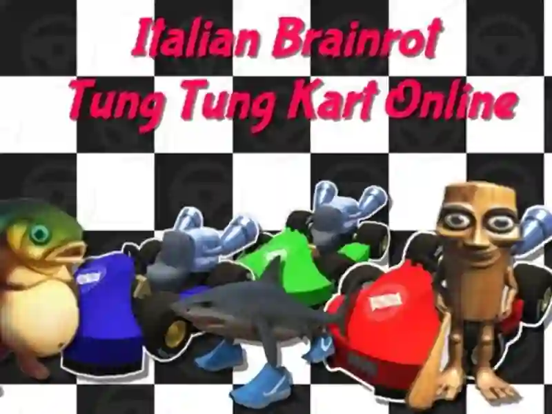 Spēle Itālijas Brainrot Tung Tung Kart tiešsaistē online