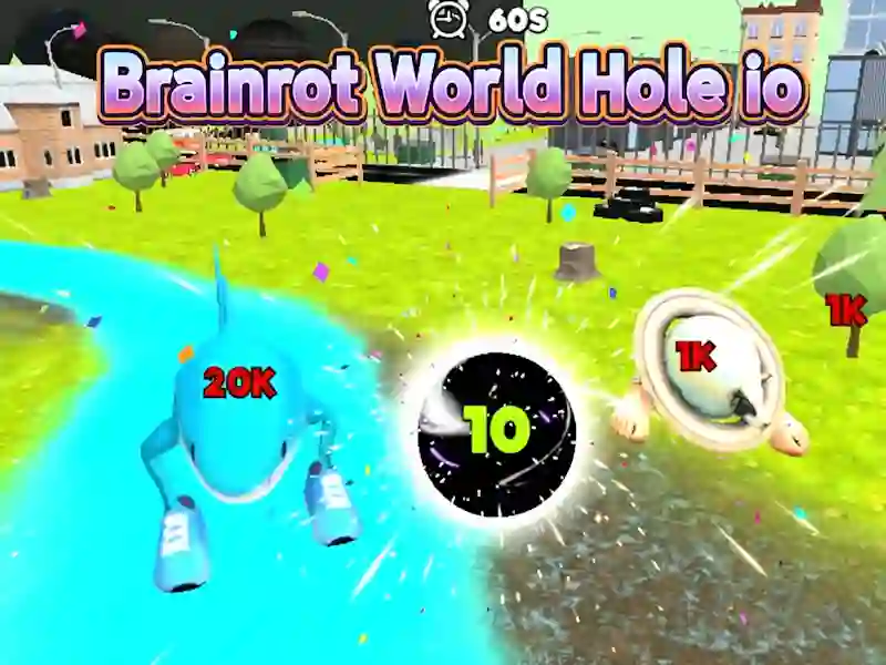 Spēle Brainrot World Hole io online