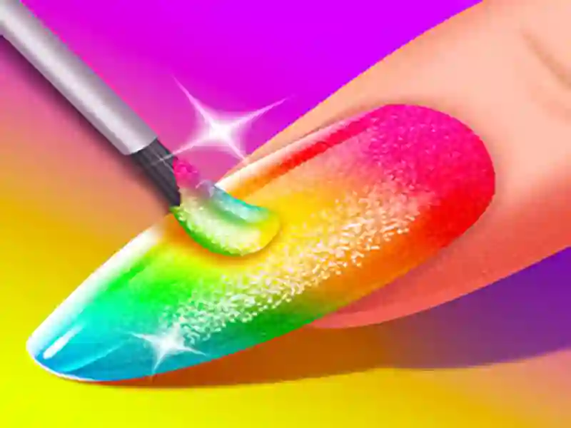 Spēle Meiteņu modes nagu salons online