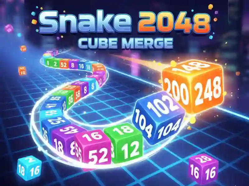 Spēle Snake 2048: Cube Merge online