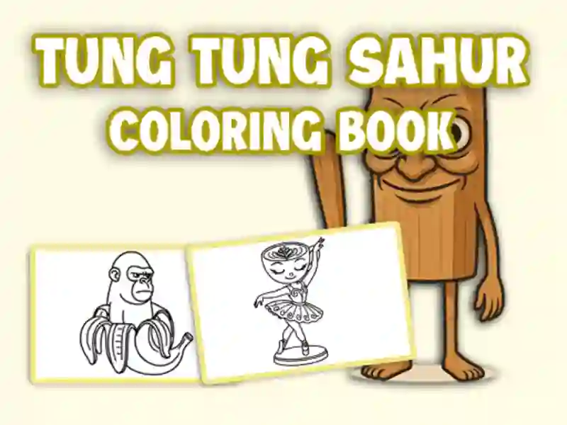 Spēle Tung Tung Sahur krāsojamā grāmata online Spēle Tung Tung Sahur krāsojamā grāmata online