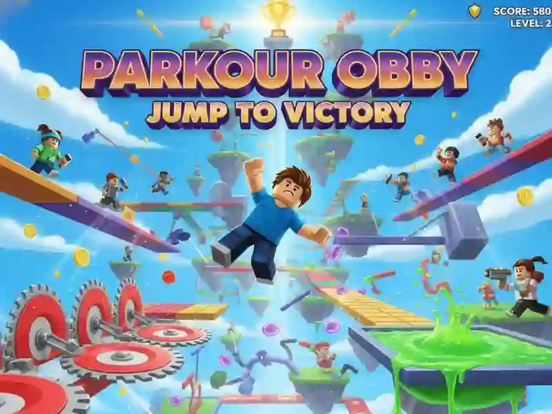 Spēle Parkour Obby Lēciens uz uzvaru online