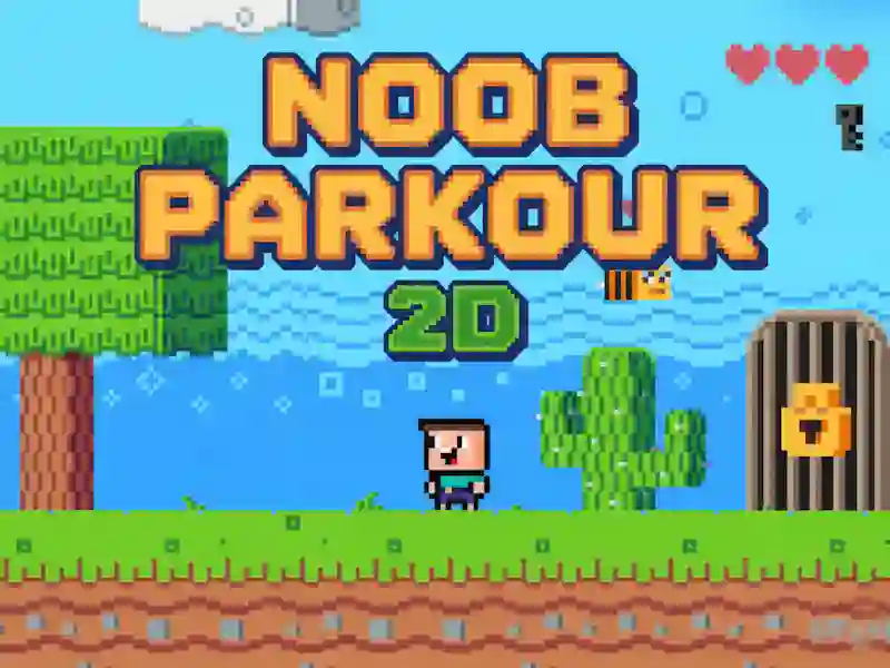 Spēle Noob Parkour 2D online