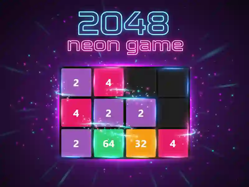Spēle 2048 neona spēle online