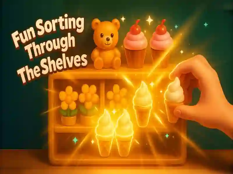 Spēle Jautra šķirošana caur plauktiem online Spēle Jautra šķirošana caur plauktiem online