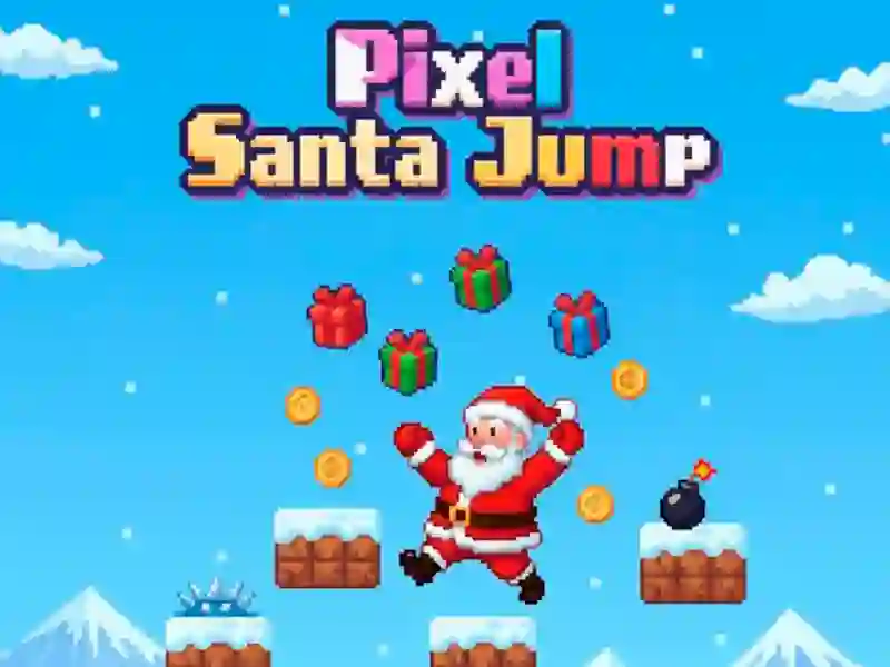 Spēle Pixel Santa Jump online
