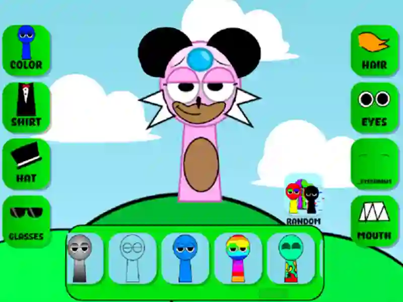 Spēle Sprunki rakstzīmju veidotājs OC online Spēle Sprunki rakstzīmju veidotājs OC online