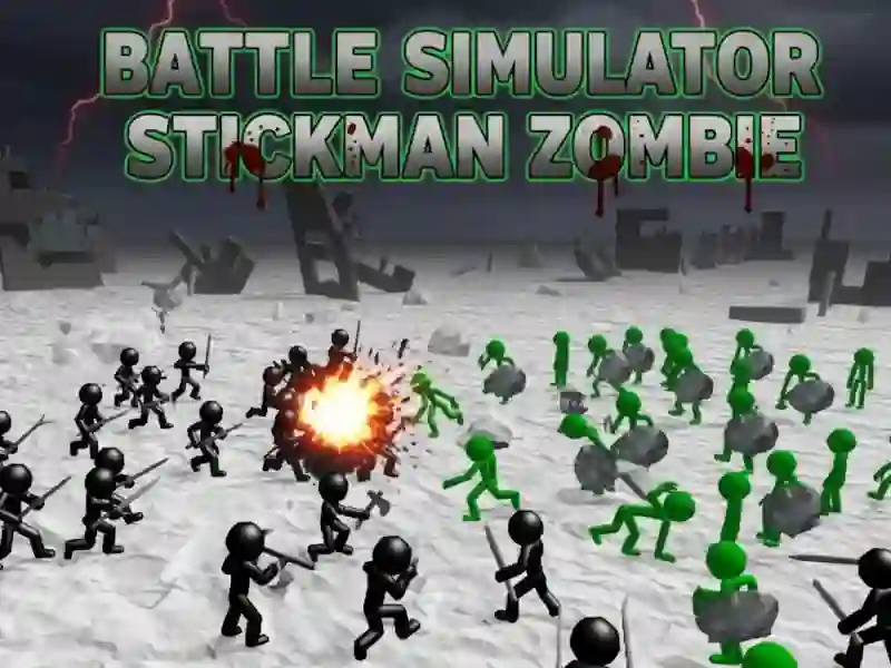 Spēle Kaujas simulators Stickman Zombie online