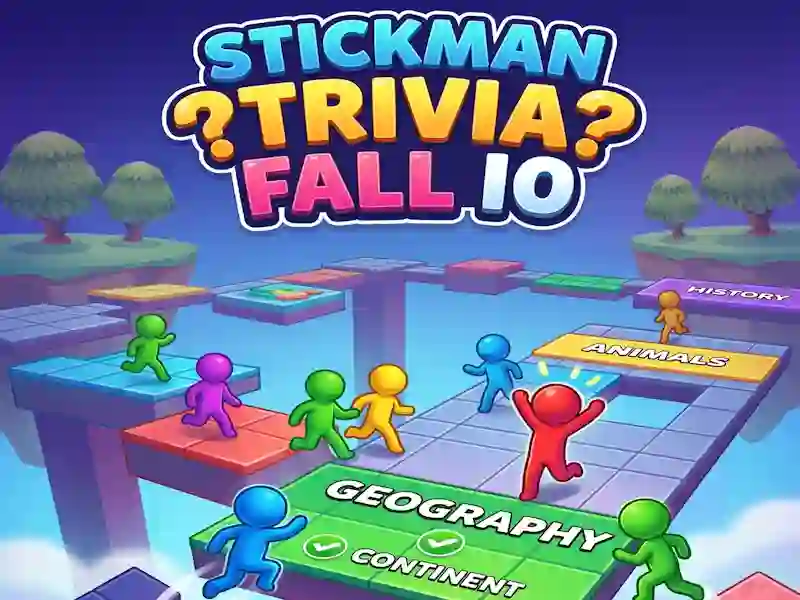 Spēle Stickman Trivia Fall IO online